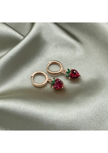 Sallantılı Çilek Gümüş Küpe fiyatları