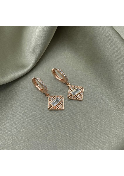 Bagetli Baklava Gümüş Küpe