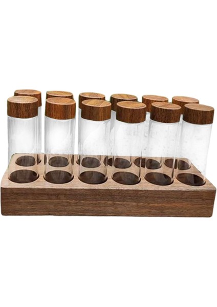 Kahve Kavanozu Kaplı Kabı Tahıllar Somun Kapalı Kutular Tezgah Üst 12 Delikli Kahverengi (Yurt Dışından) fiyatları