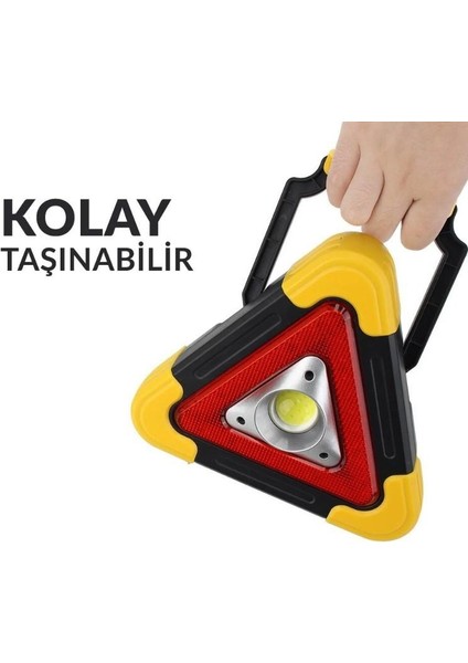HB-6609 Solar Şarjlı Çok Fonksiyonlu LED Işıklı Mini Reflektör
