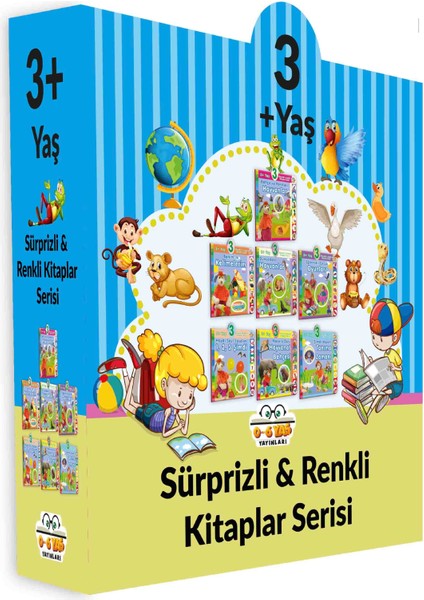 Sürprizli ve Renkli Kitaplar Seti - 7 Kitap (3+Yaş)
