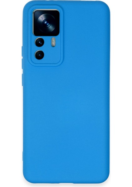 Xiaomi Mi 12T Pro Kapak Içi Kadife Kamera Korumalı Lansman Silikon Kılıf - Mavi
