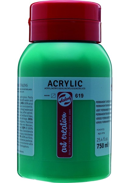 Akrilik Boya 750ML 619 Permanent Green Deep