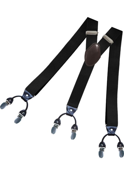 Sıradan Erkekler Kadın Sukçuklar Klip Düğmeleri Arka Kemer Unisex Yetişkinler Ağır Hizmet Siyah (Yurt Dışından)