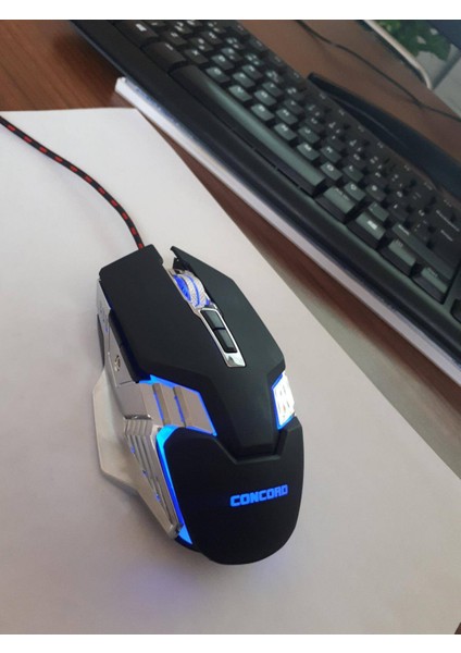 C-25 7 Tuşlu Rgb Gaming Mouse 7200 Dpı Mouse Pad Hediyeli