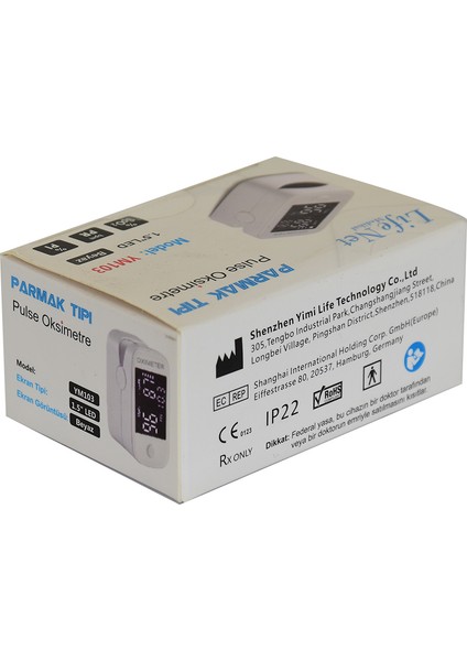 Dijital Pulse Oksimetre Parmaktan Nabız Ölçer Taşınabilir Oximeter YM103