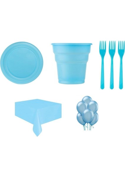 Partiyeri Doğum Günü Ekonomik Parti Seti 25 Kişilik Mavi
