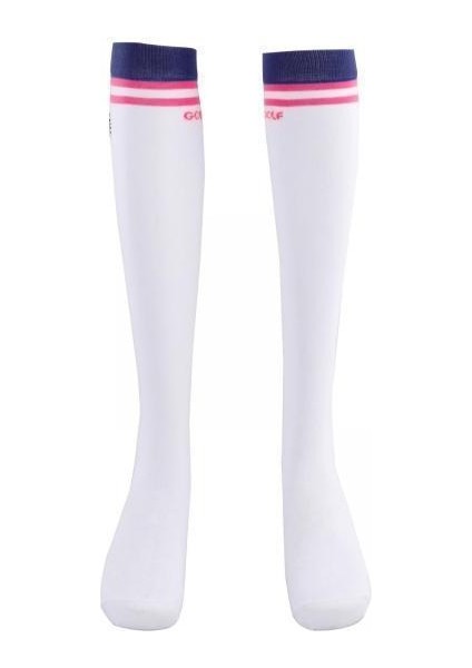 2xwomen'in Golf Çorapları Aşırı Şeridi Çorapları Golf Okulu Lacivert 2 Adet (Yurt Dışından)