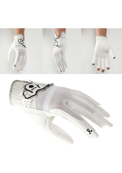 Unisex Golf Eldiven Beyaz Renk Nefes Alabilen Spor Rahat Yumuşak Deri El 17CM (Yurt Dışından) indirimleri