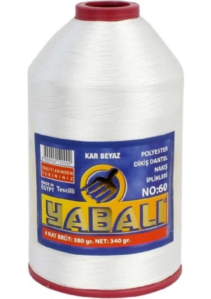 Dantel ve Oya Ipi 60 No 380 Gram Kar Beyaz