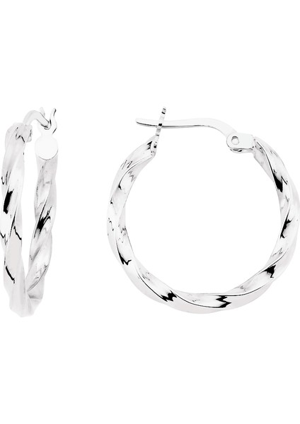 Gümüş Burgu Halka Küpe