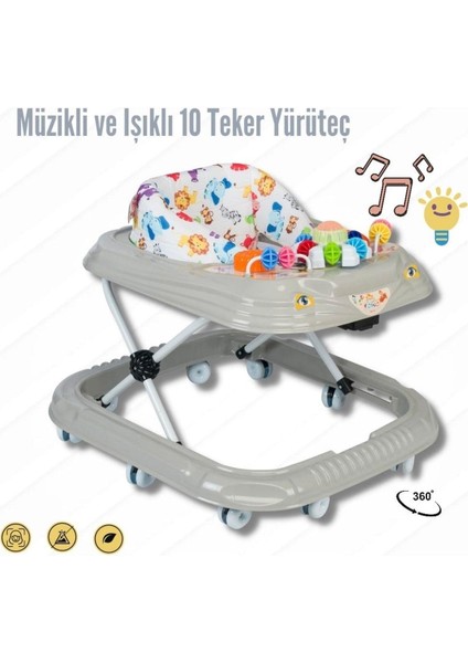 Müzikli ve Işıklı Yürüteç 10 Ayak Örümcek Modeli Yrtç22