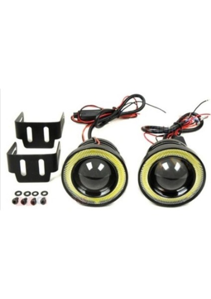 King Star Universal Mercekli LED Angel Sis Farı, 76MM modelleri