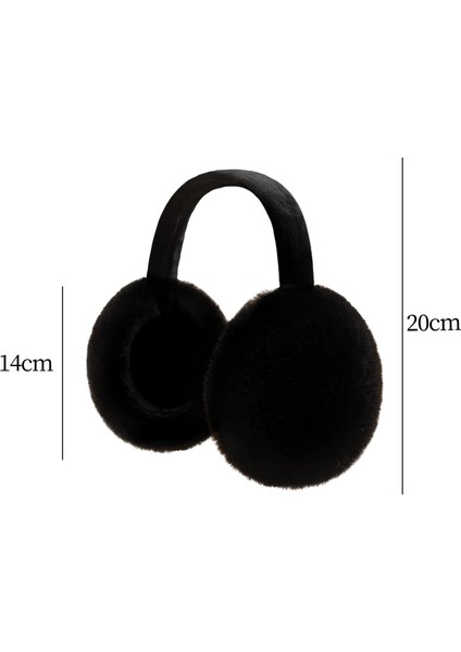 2x Bulanik Kiş Kişli Kulak Isitici Unisex Ear Muffs Ear Kullanim Yüküm Earmuffs Siyah Gri (Yurt Dişindan)