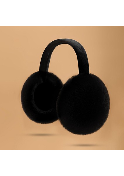 2x Bulanik Kiş Kişli Kulak Isitici Unisex Ear Muffs Ear Kullanim Yüküm Earmuffs Siyah Koyu Pembe (Yurt Dişindan)