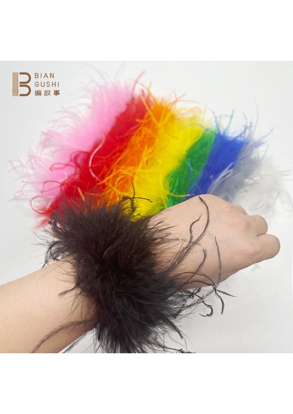 2pcs Tokat Bilezik Tokası Peluş Peluş Tüy Patlama Saç Bandı Parti Doğum Günü Stil Için (Yurt Dışından) indirimleri