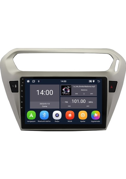 Peugeot 301 (2012-2020) Android 14 Multimedya - 4 GB Ram - 64 GB Hafıza - Carplay CRV-4425XD