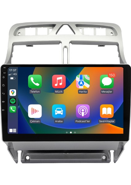 Peugeot 307 (2001-2008) Android 14 Multimedya - 4 GB Ram - 64 GB Hafıza - Carplay CRV-4424XD