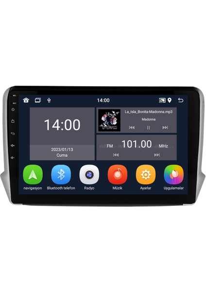 Peugeot 208 (2013-2021) Android 14 Multimedya - 4 GB Ram - 64 GB Hafıza - Carplay CRV-4420XD