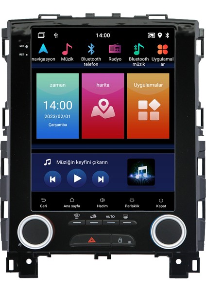 Renault Megane 4 Android 14 Multimedya - 2 GB Ram - 32 GB Hafıza - Carplay CRV-4453XT