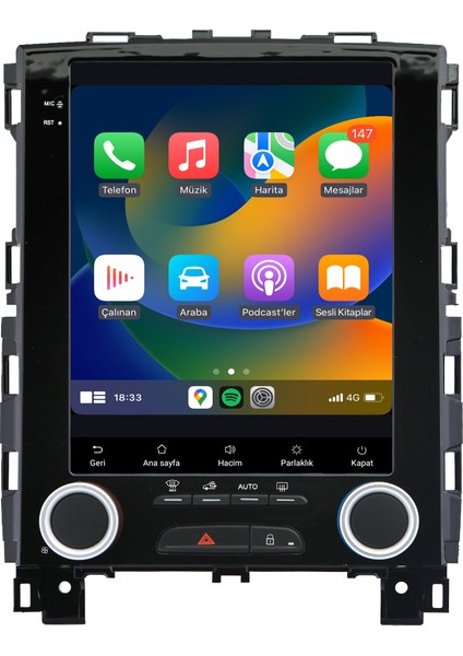 Renault Megane 4 Android 14 Multimedya - 2 GB Ram - 32 GB Hafıza - Carplay CRV-4453XT