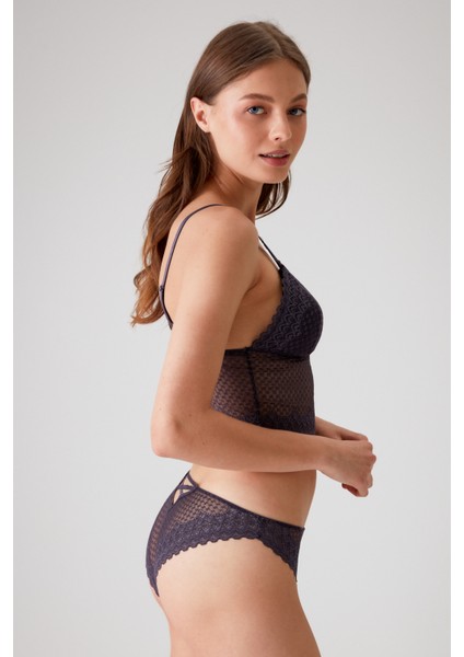 Blueberry 4831 Pedli Şerit Detaylı Balensiz Dantelli Bralet Sütyen Takım / Iç Çamaşır Takımı fiyatları