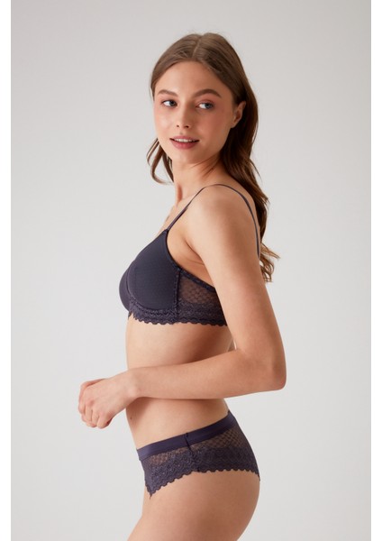 Blueberry 4832 Lucca Pedli Balensiz Dantelli Comfy Sütyen ve Brazilian / Iç Çamaşır Takımı fiyatları