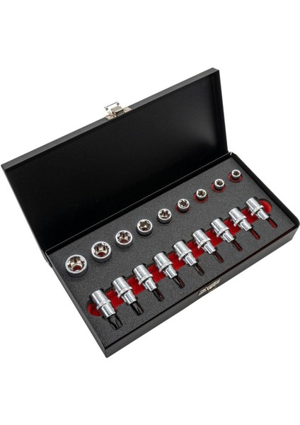 Cet Form 1/2" Torx Lokma Takımı 18 Parça (Metal Kutulu)