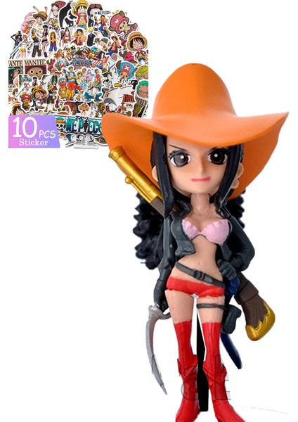 One Piece Anime Manga Aksiyon Figür Karakterleri 7 cm - Nico Robin 10 Adet Sticker Armağanlı