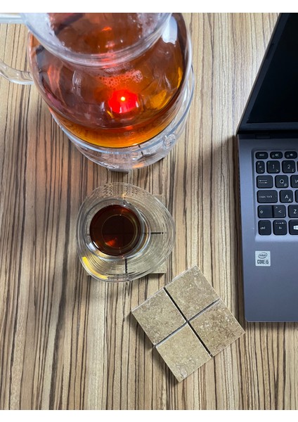 Chocolate Traverten Bardak Altlığı
