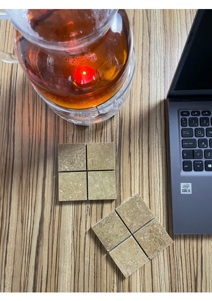 Chocolate Traverten Bardak Altlığı