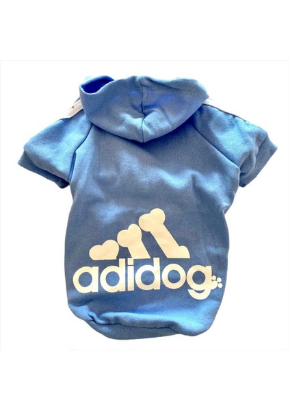 Bebek Mavisi Adidog Kapşonlu Kedi Sweatshirt Kedi Kazağı indirimleri