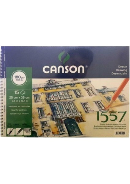 1557 Resim ve Çizim Blok 180GR 25X35 15YP Resim Defteri