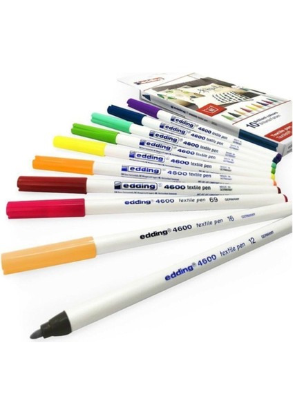 4600 Tekstil Kalemi 1mm 10'lu Set Fun Colors