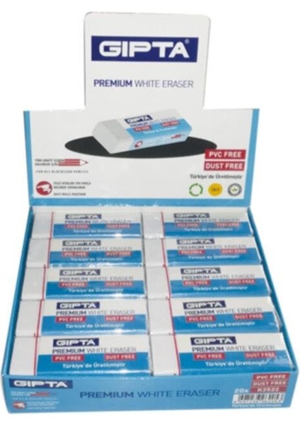 Silgi Premium Pvc-Dust Free Beyaz (20 Li Paket) K2522