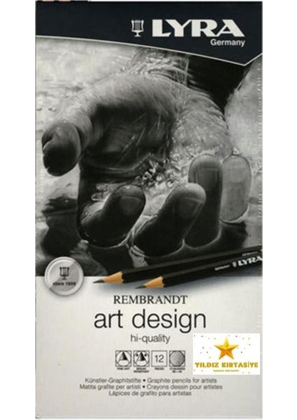 Rembrandt Art Design Profesyonel Dereceli Kalem Seti 12`li Metal Kutu