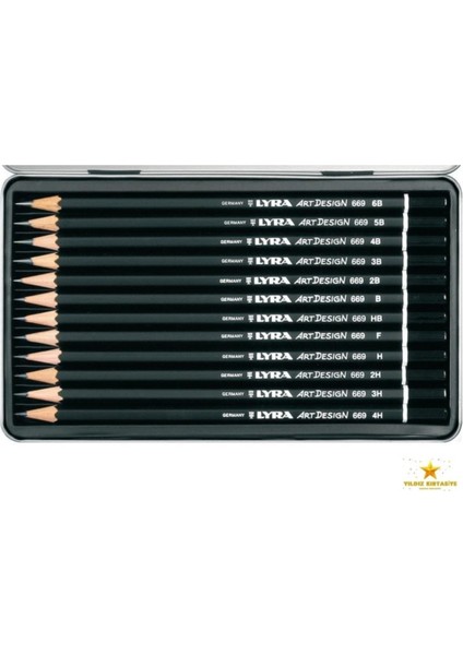 Rembrandt Art Design Profesyonel Dereceli Kalem Seti 12`li Metal Kutu fiyatları