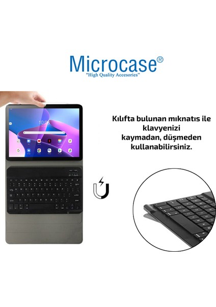 Lenovo Tab M10 3.nesil TB328FU 10.1 Inch T328 Bluetooth Klavyeli Standlı Kılıf - Bkk1