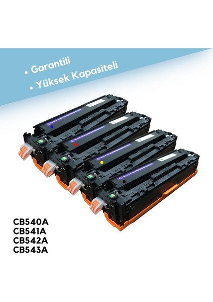 YKT Teknoloji̇ Hp 125A-CB540A-CB541A-CB542A- CB543A Hp Color Laserjet CM1312 1 Set Muadil Toner