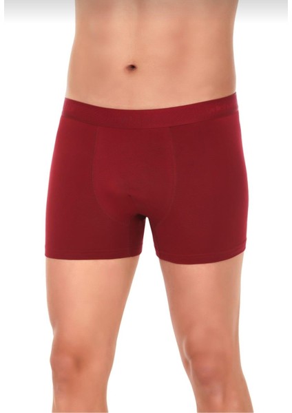 37 Erkek Likralı Boxer Bordo 10 Adet