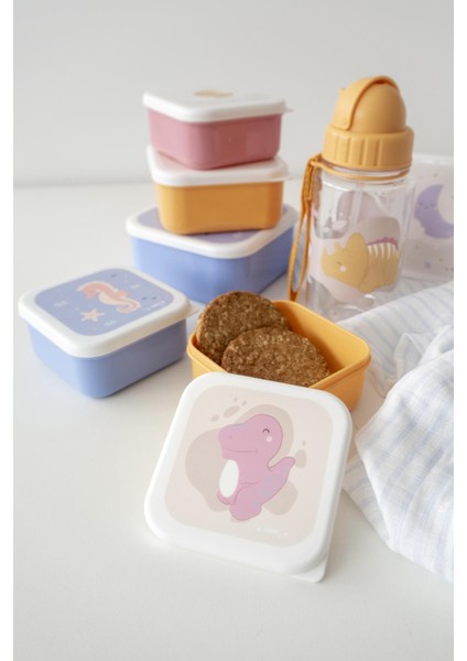 Askılı Pipetli Matara 450ML Happy Dino