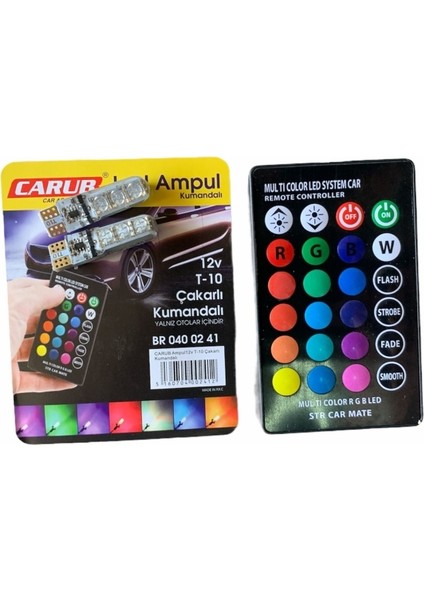Kumandalı Çakar Ampul 16 Renk