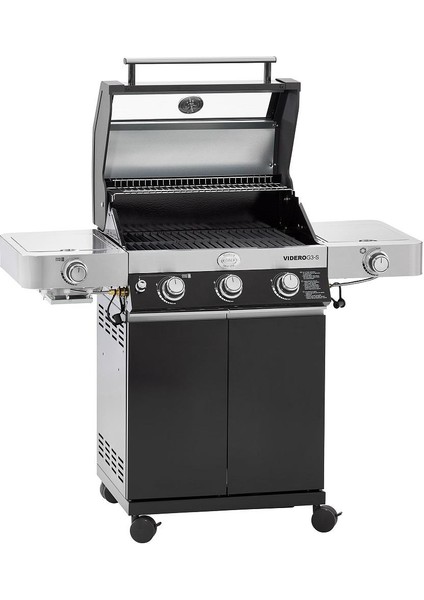 Videro G3-S Vario Gazlı Barbekü Istasyonu - Siyah