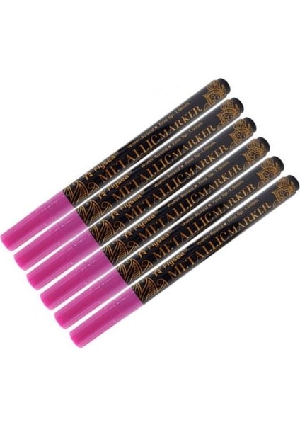 Mühür Mumu Kontürü Rötüş Boya Kalemi Metalik 12 Renk Seçeneği Pembe modelleri