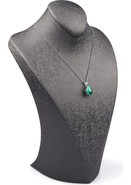 Malakit Doğal Taş 925 Ayar Gümüş Kolye fiyatları