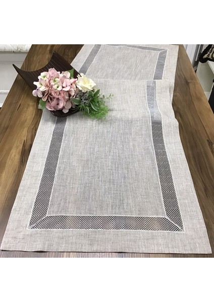 Oya Home Füme Petek Kolber Detaylı RANIR-45*150CM