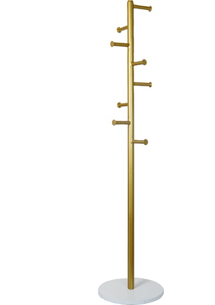 Solid Süper Gold Ayaklı Askılık Portmanto Elbise Askısı Kıyafet
