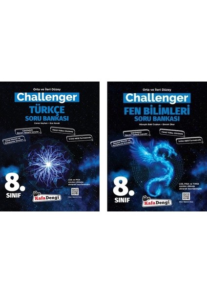 8.Sınıf LGS Türkçe + Fen Bilimleri Challenger Soru Seti 2 Kitap 2023