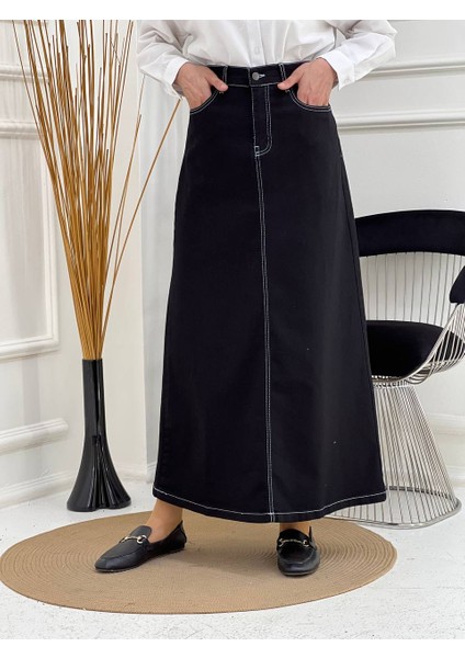 Kontrast Dikişli Kot Etek fiyatları