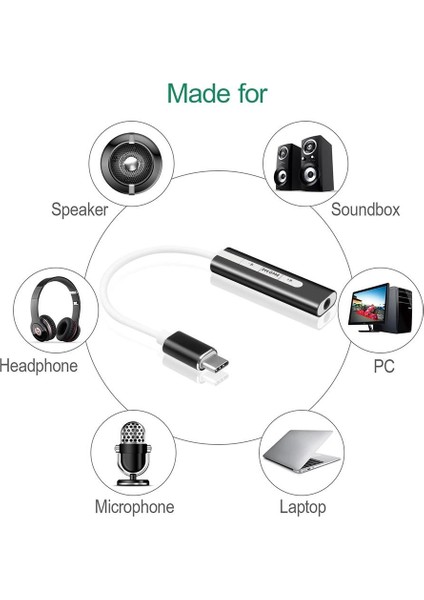 7.1 Type C USB Harici Ses Kartı 3.5mm Çevirici fırsatları